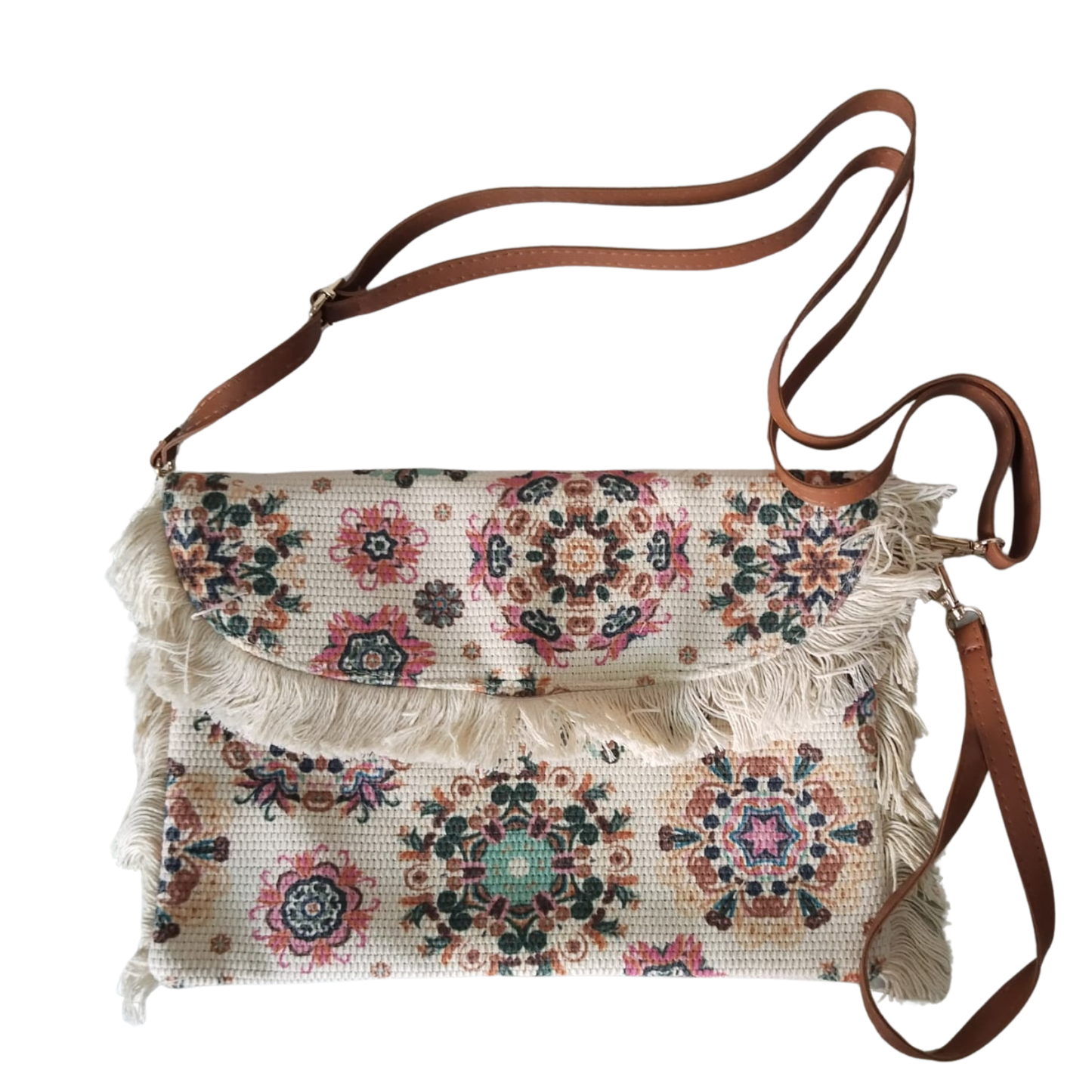 Bolsos de Mano Multicolores con Estilo Étnico